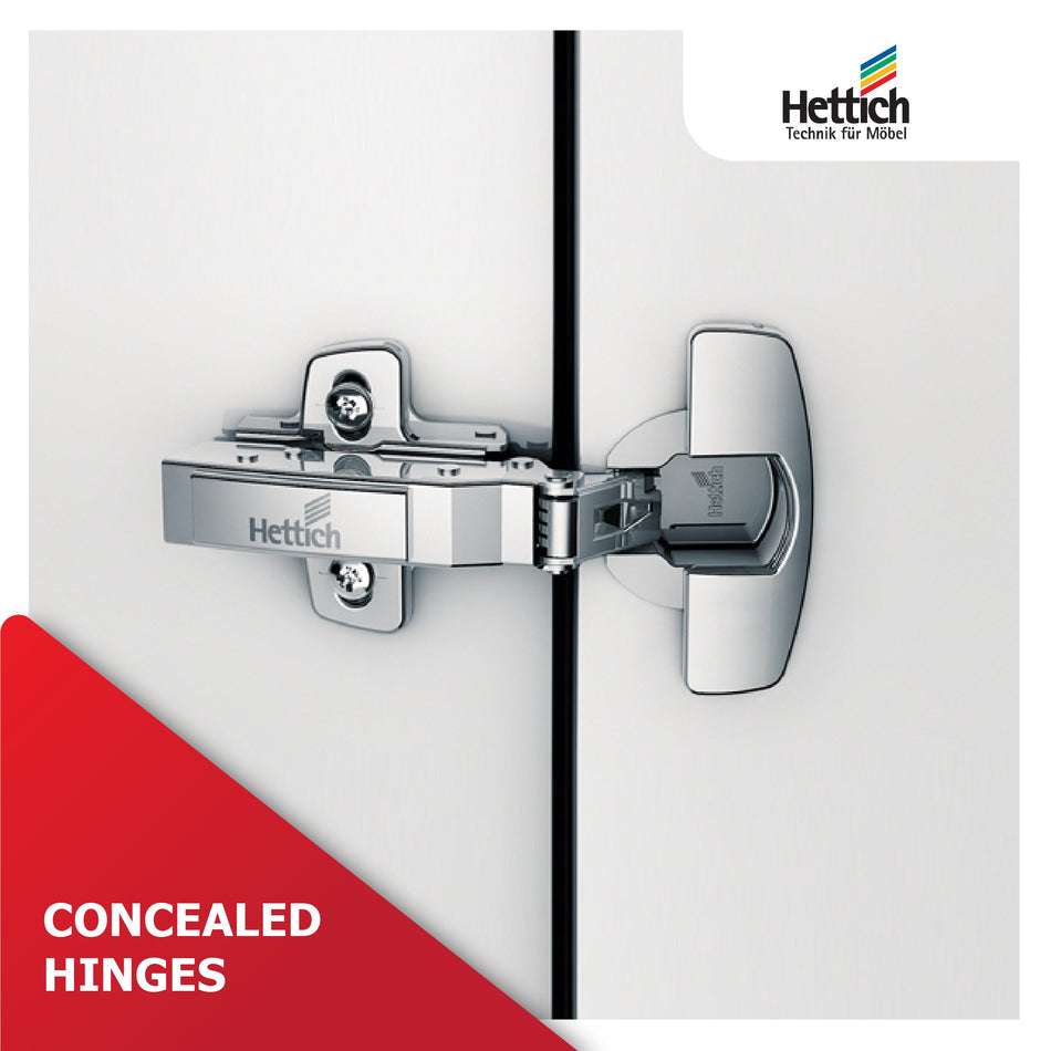 Hettich Concealed Hinges - High-quality hardware for seamless cabinet doors