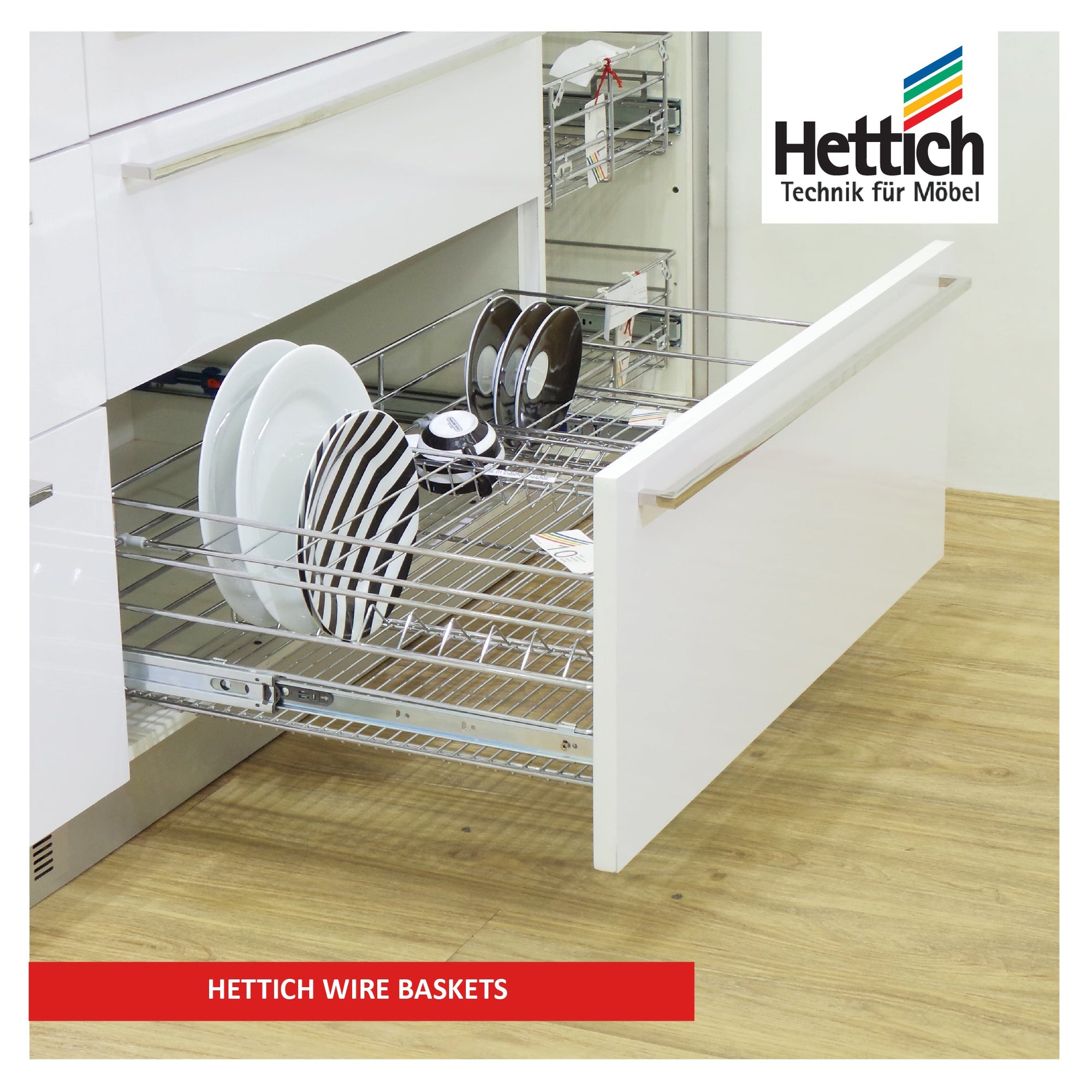 Hettich Pullouts & Wire Baskets - Efficient and stylish storage solutions for your cabinets and kitchen.