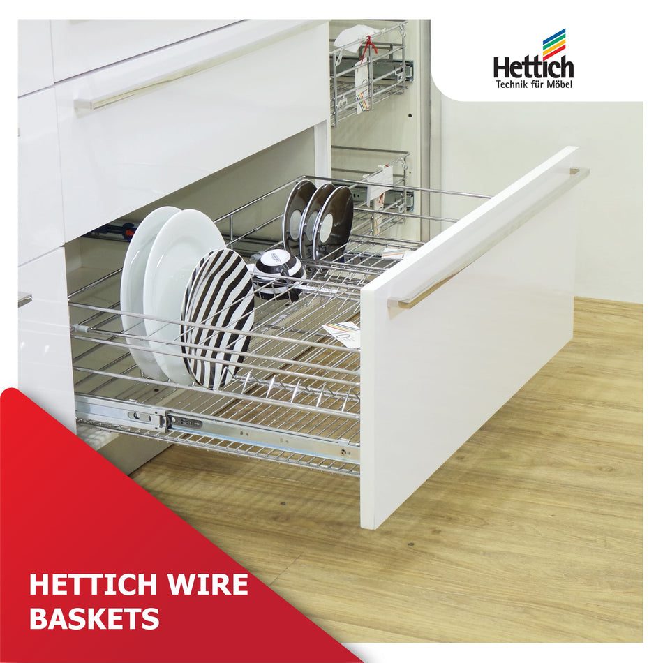 Hettich Pullouts & Wire Baskets - Efficient and stylish storage solutions for your cabinets and kitchen.