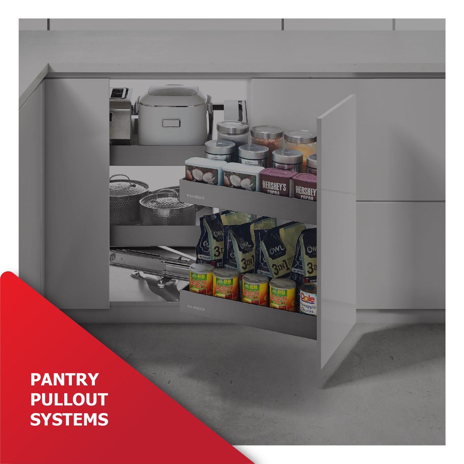 Efficient and space-saving pullout systems by M. M. Noorbhoy & Co - High-quality storage solutions for your convenience.