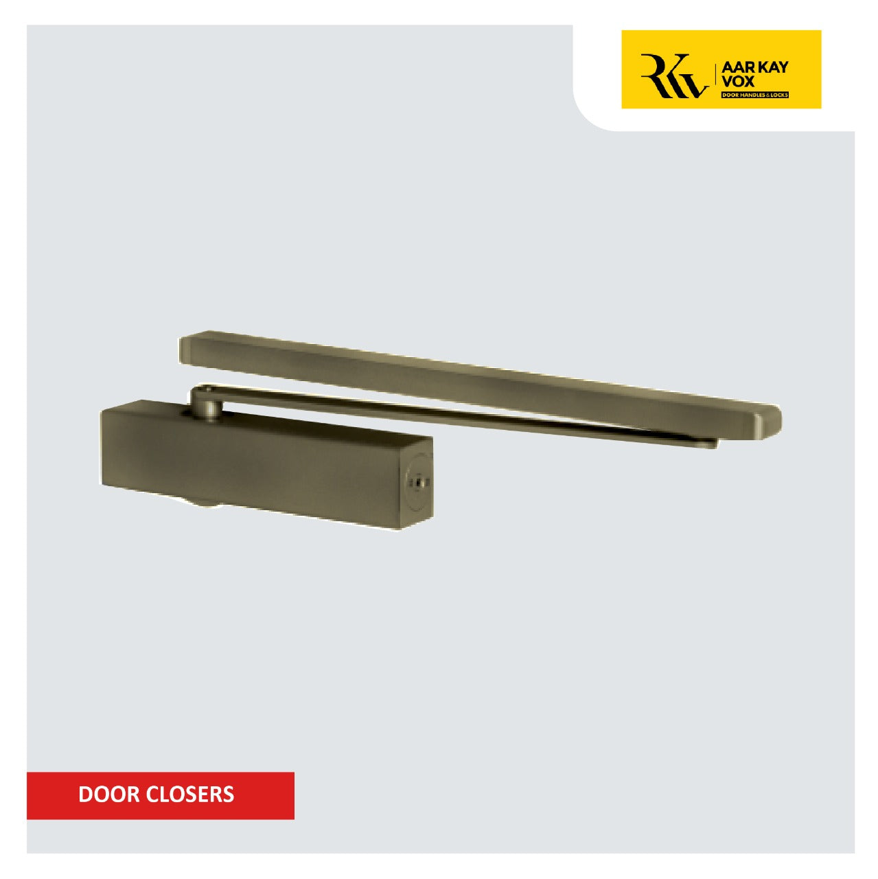 Superior door control with AarKayVox Door Closers by M. M. Noorbhoy & Co - High-quality closers for smooth and secure door operation.