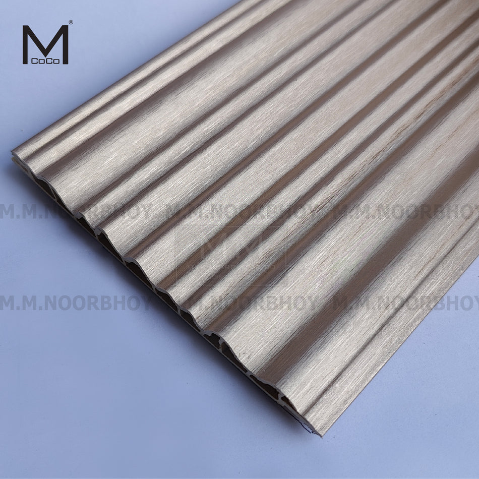 Mcoco WPC Fluted Wall Panel 64G Color - 146*3000MM - PCS - MCOWP146BGZBLB-64G