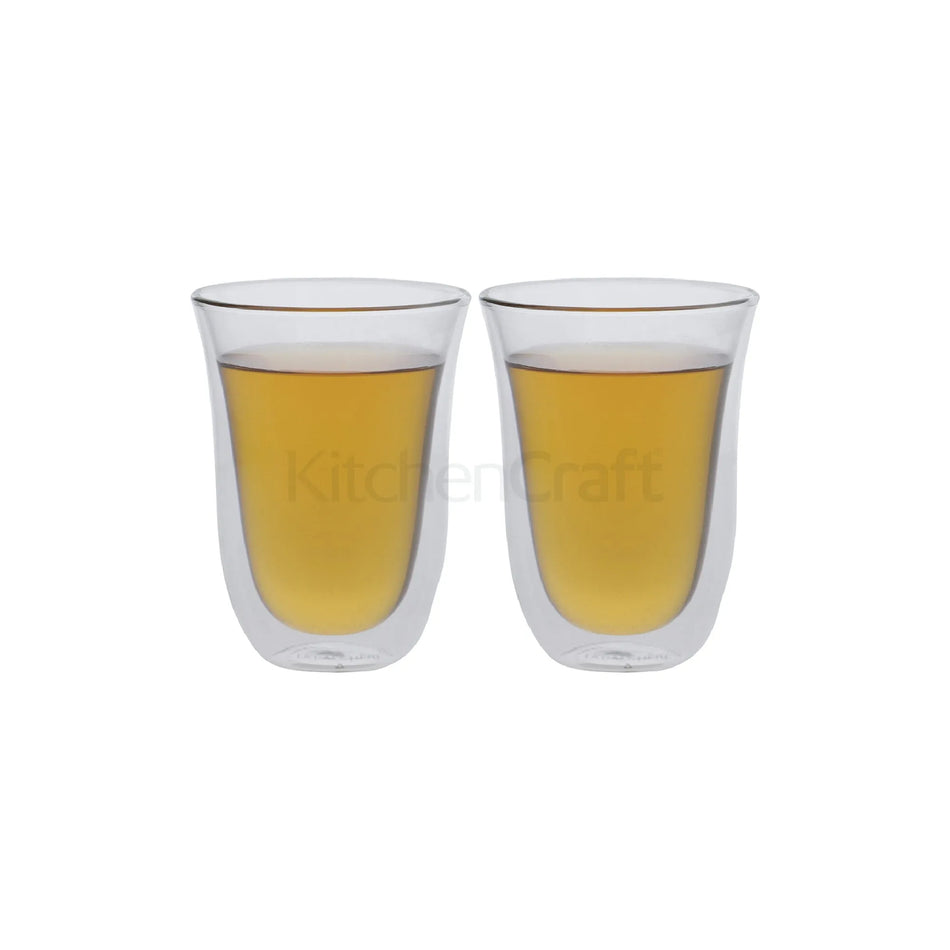 KitchenCraft Latte Cups Double Walled Glass - CA880000