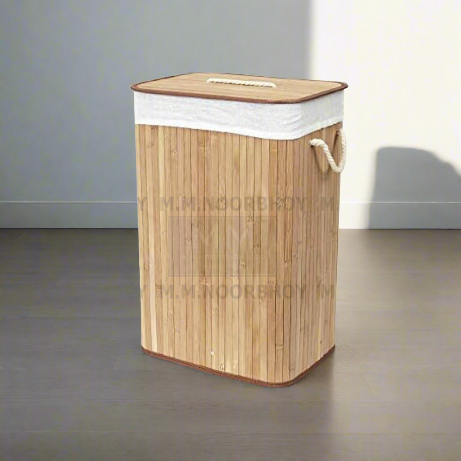 Mcoco Laundry Baskets Small and Large Sizes and Bamboo Stylish - YI-BA-STBA