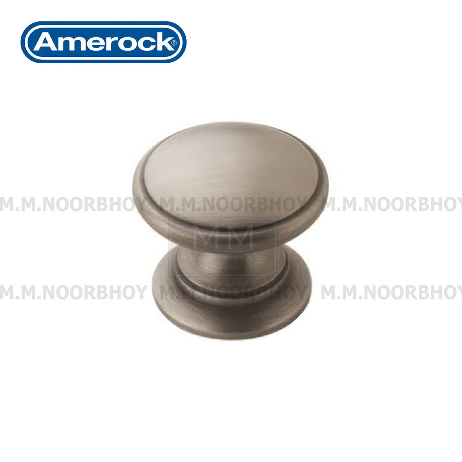 Amerock Cabinet Knob (1-1/4 INCH - 0.26 Ib) Antique Silver Finish Each - ARCB2103SA