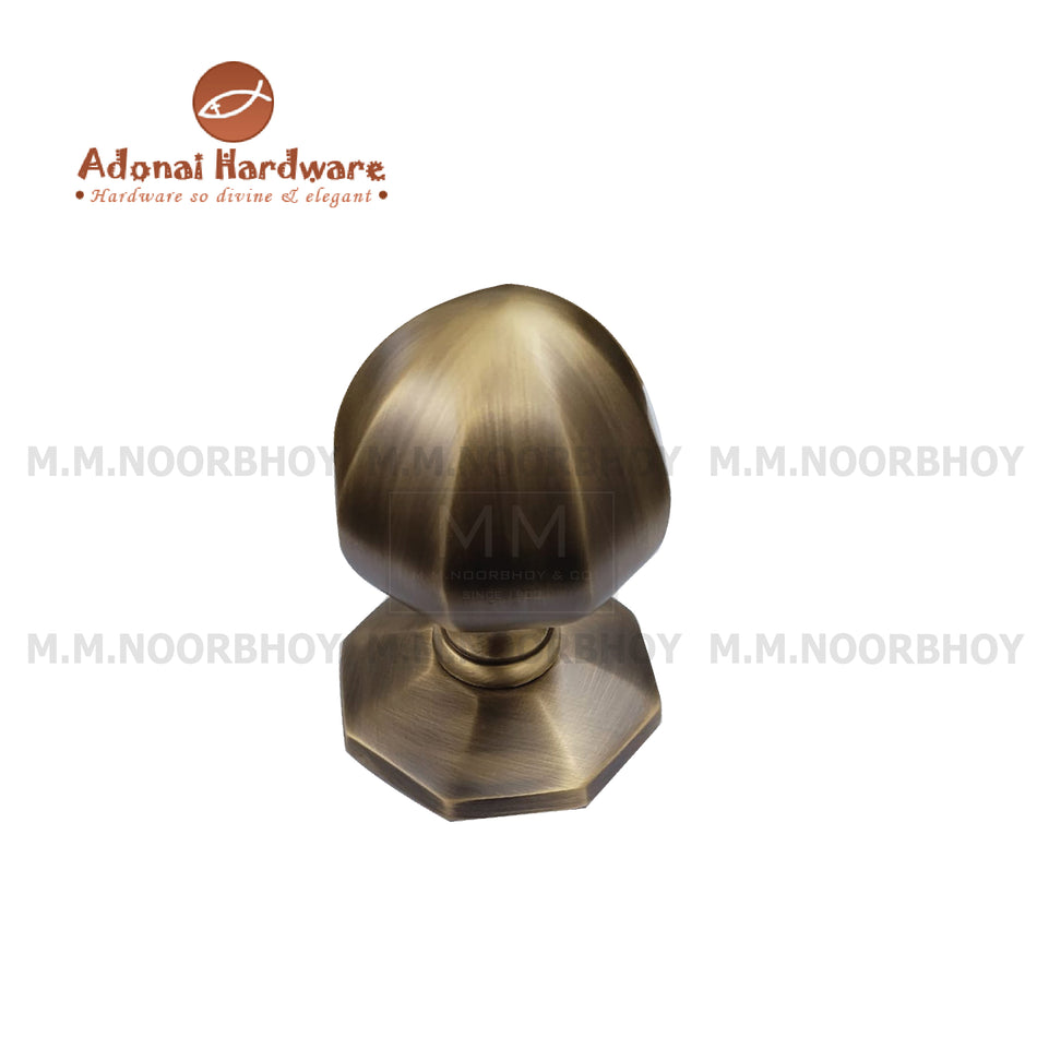 Adonai "Melatiah" Brass Door Pull Knobs with Rose Antique Brass & Polished Brass - AH-MELA-DKWR-066-BR