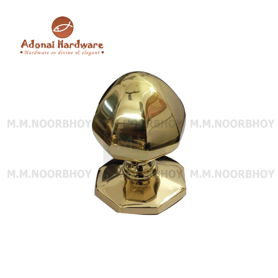 Adonai "Melatiah" Brass Door Pull Knobs with Rose Antique Brass & Polished Brass - AH-MELA-DKWR-066-BR