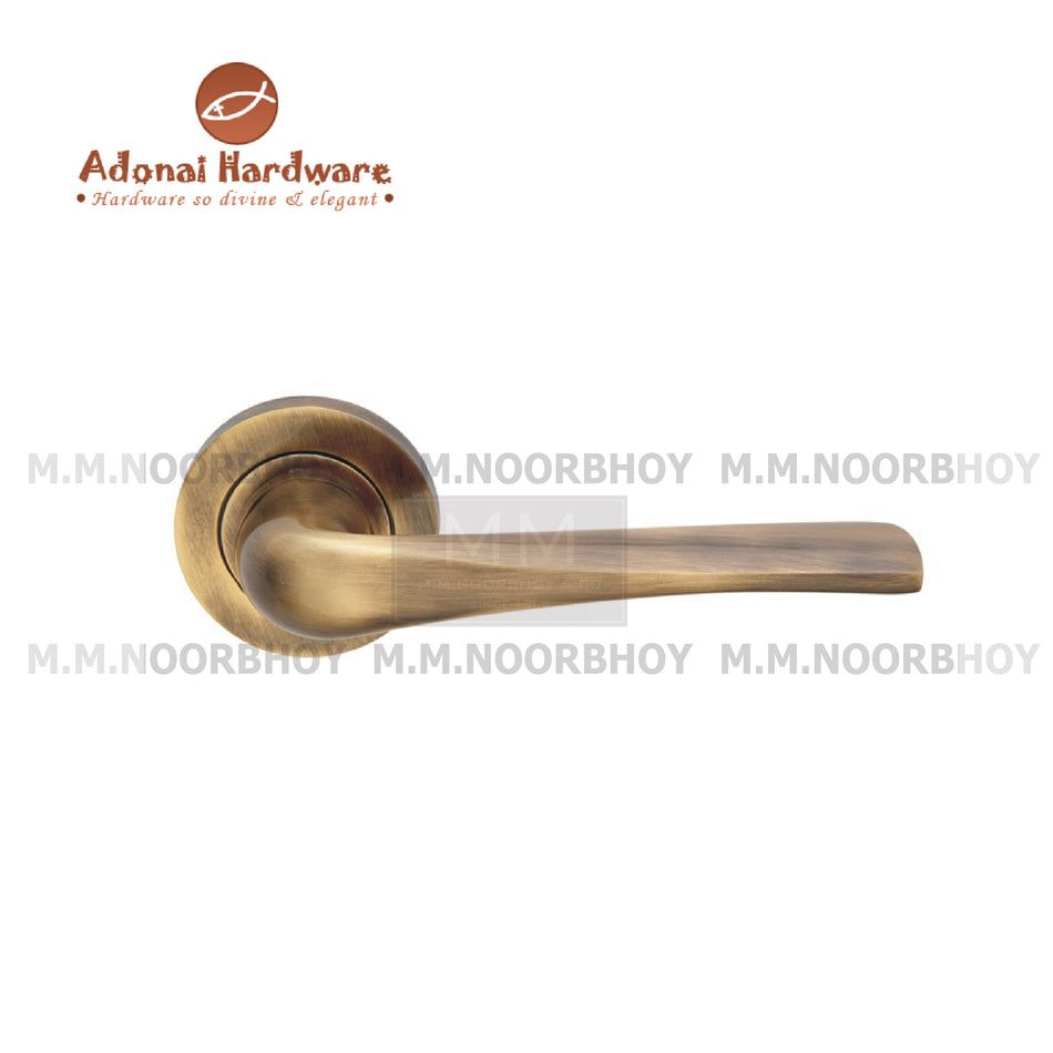 Adonai MAB Finish Brass Lever on Rose with Escutcheons Pair - ADN2010MAB