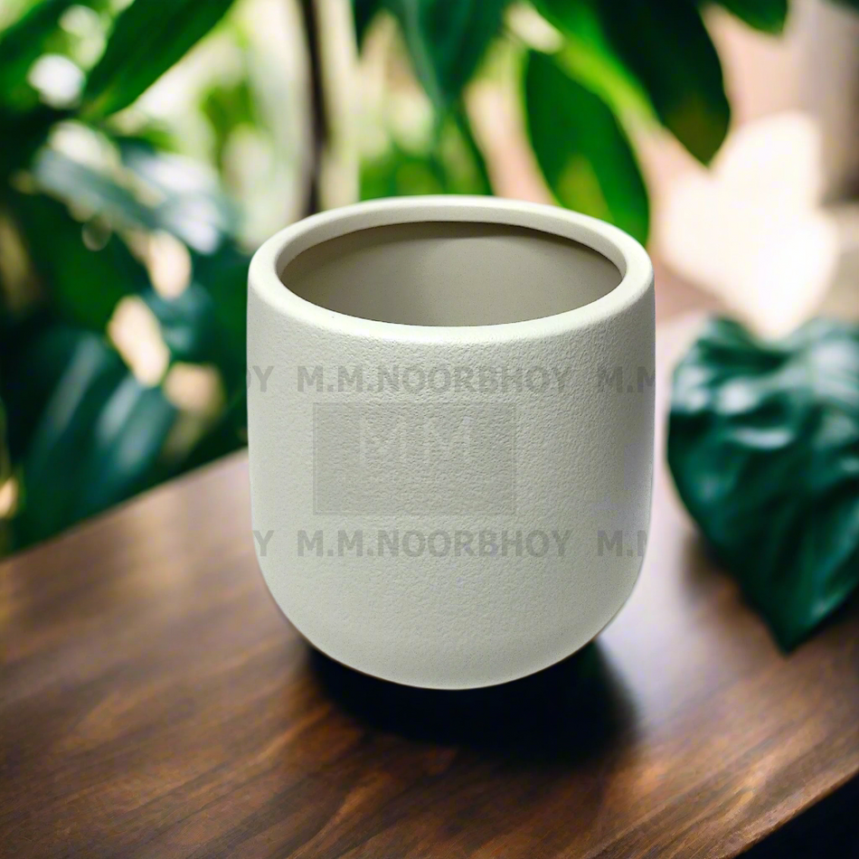 Mcoco Flower Pot for Indoor and Outdoor Usage Rice White Color - MCO/PP/RW/C23018