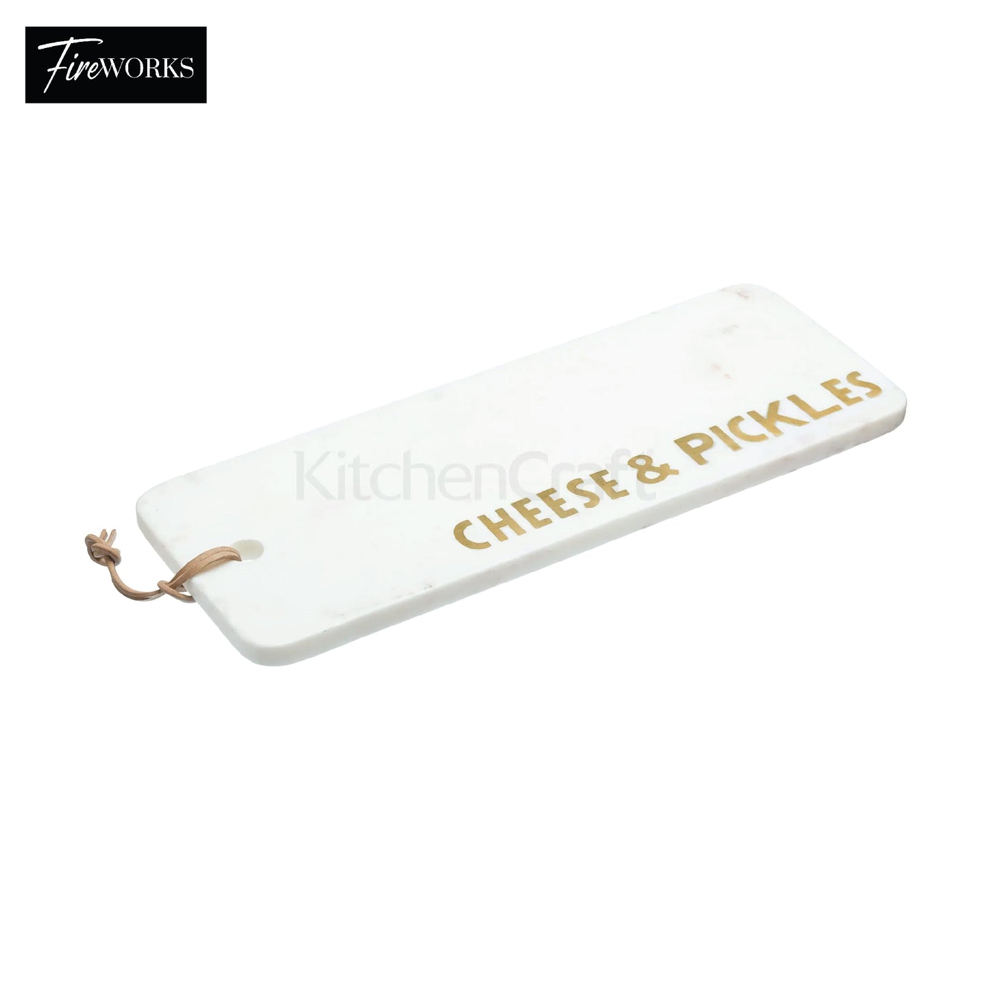 KitchenCraft Rectangular Marble Cheese and Pickle Board - ARTSERVMRB