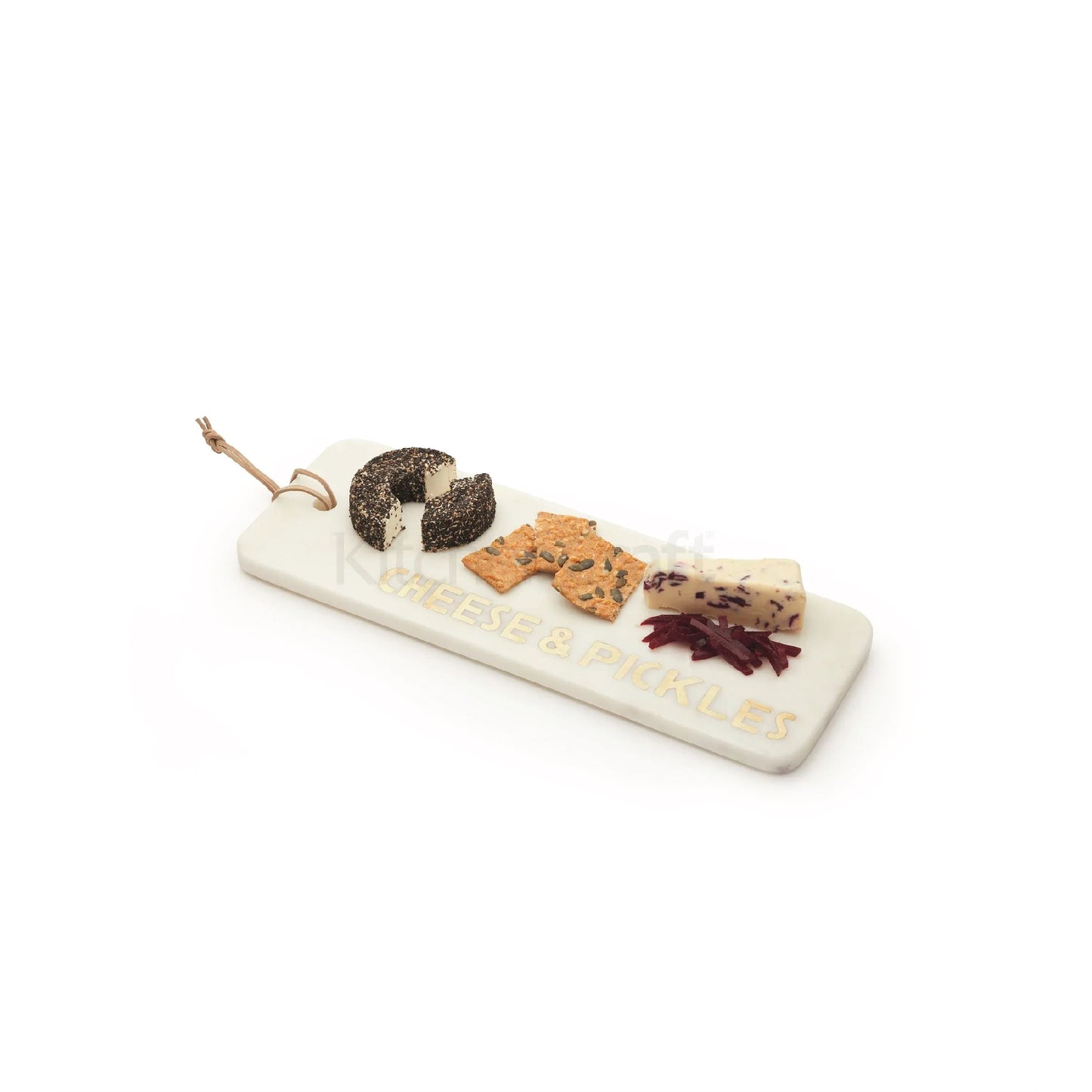 KitchenCraft Rectangular Marble Cheese and Pickle Board - ARTSERVMRB