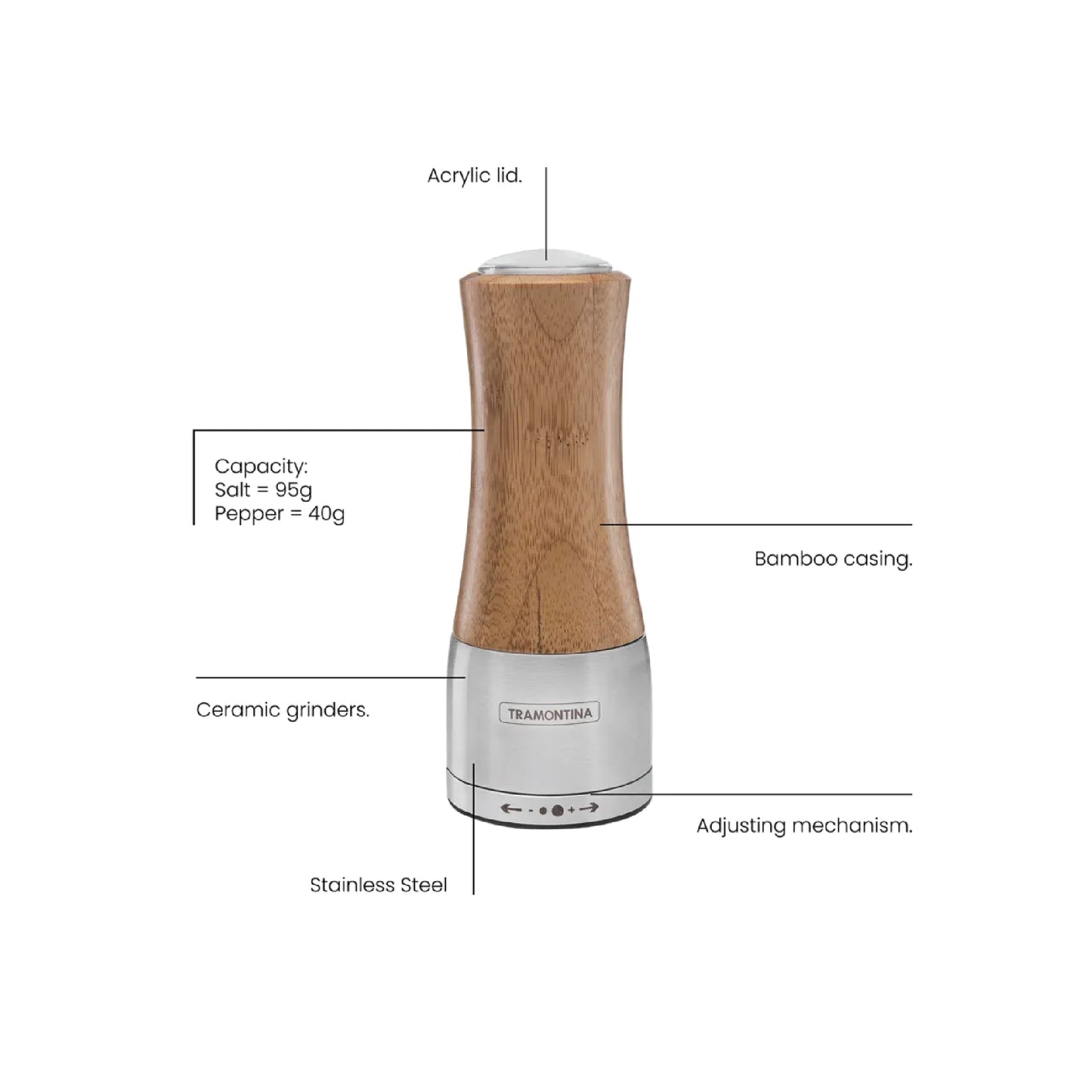 Tramontina Salt and Pepper Mill - 61652000