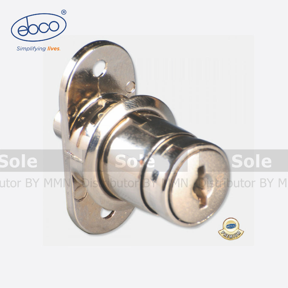 Ebco Nickel Plated Push Lock 22mm - E-MPT1-22