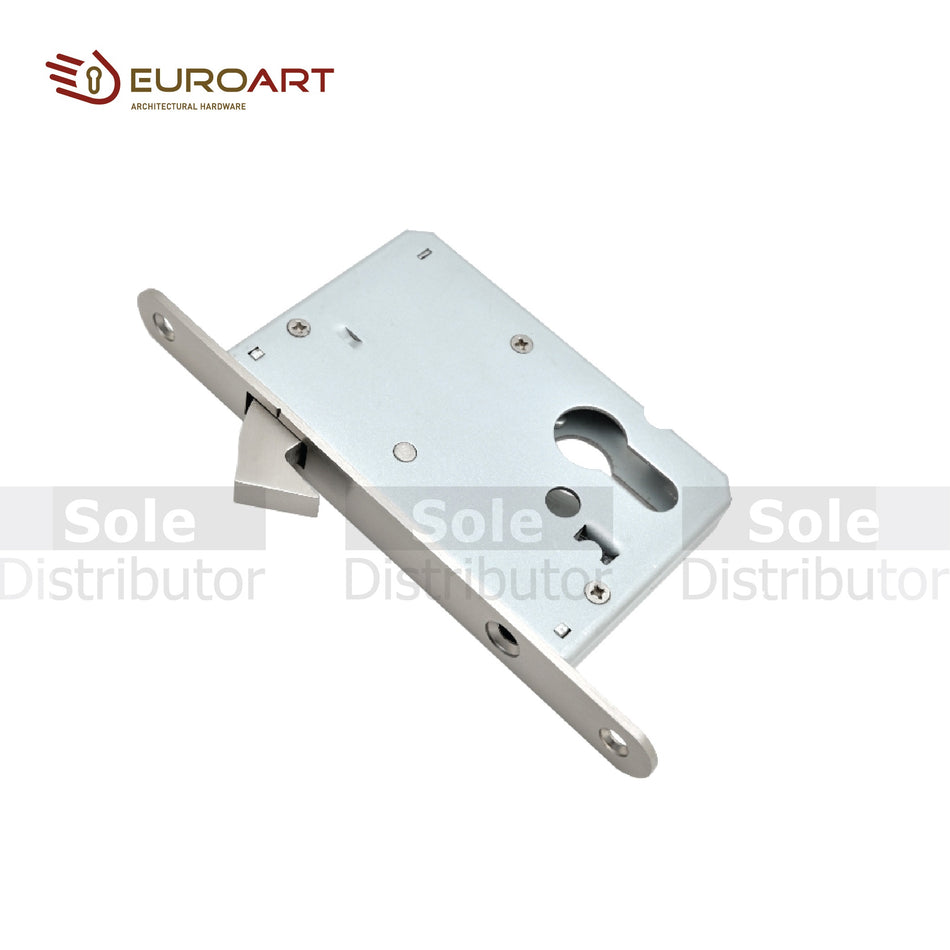 EuroArt Sliding Door Hook Lock Body , 50mm Backset , BL/PVD, SB/PVD , SSS, AB Finish - HL0050EP