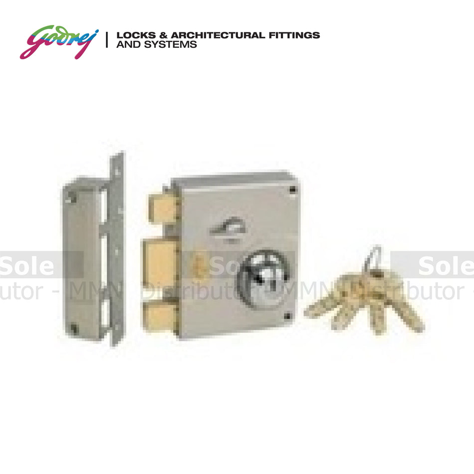 Godrej Ultra Tribolt 2C Inside Opening Satin Rim Lock - GOD8130-SD00169