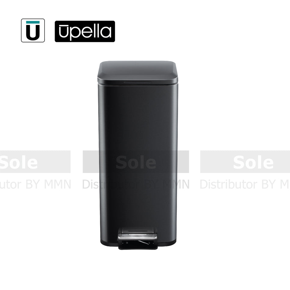 Upella Hauser Waste Bin Stainless Steel Black Color Each - HAUSER