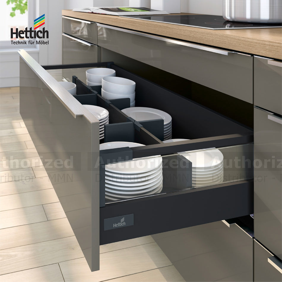 Hettich Innotech & Quadro Railing Left & Right 470mm Black Colour - HT924320400