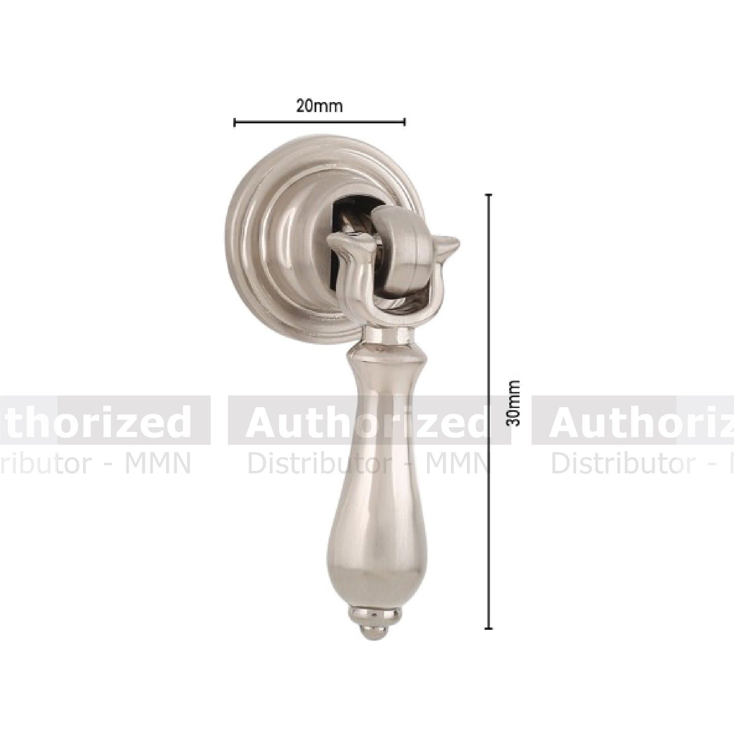 Hettich Spata Zinc Stainless Steel Look Knob - HT911343600