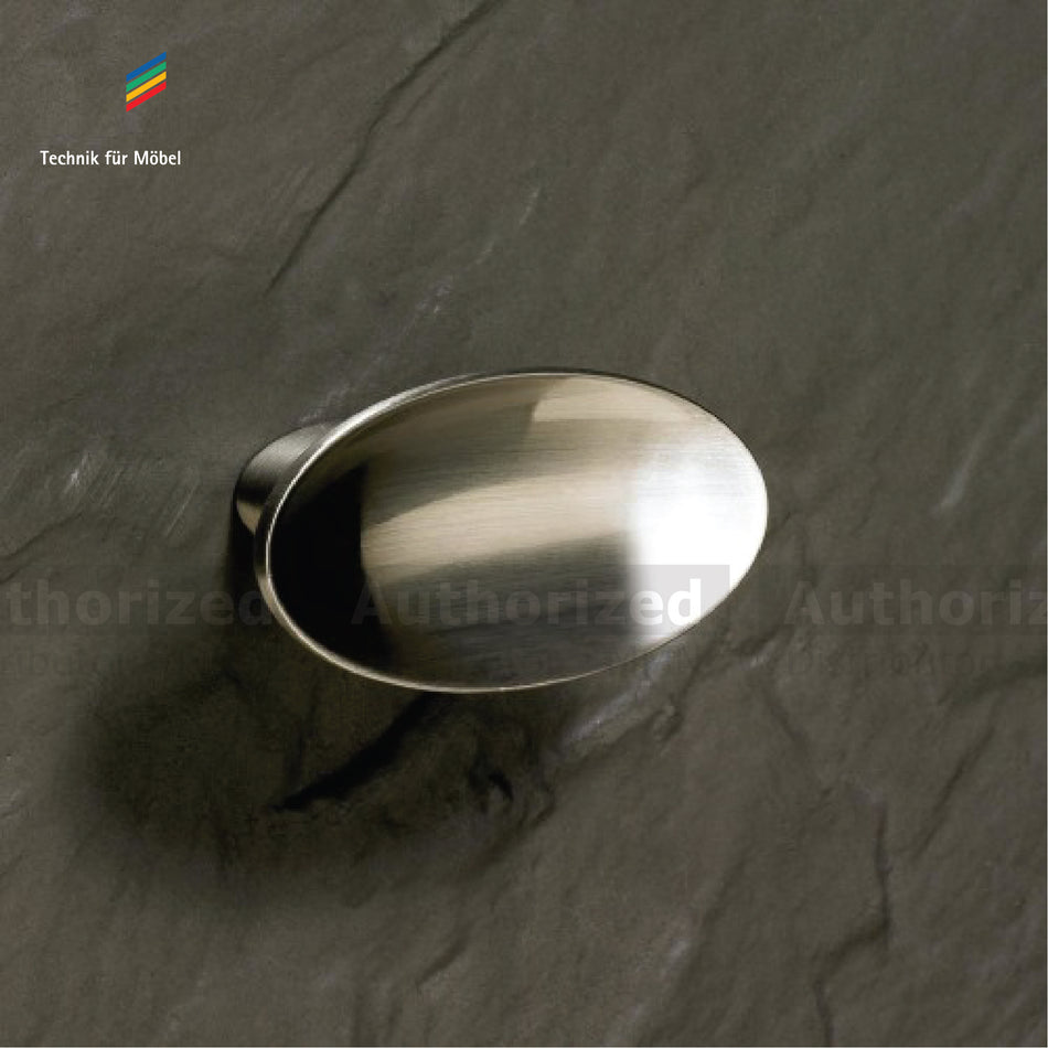 Hettich Carini Zinc Stainless Steel Look Knob - HT9113676