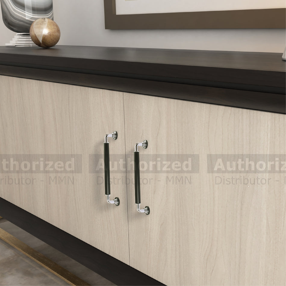 Hettich Risano Zinc Matt Black & Stainless-Steel Look Handle - HT9132284