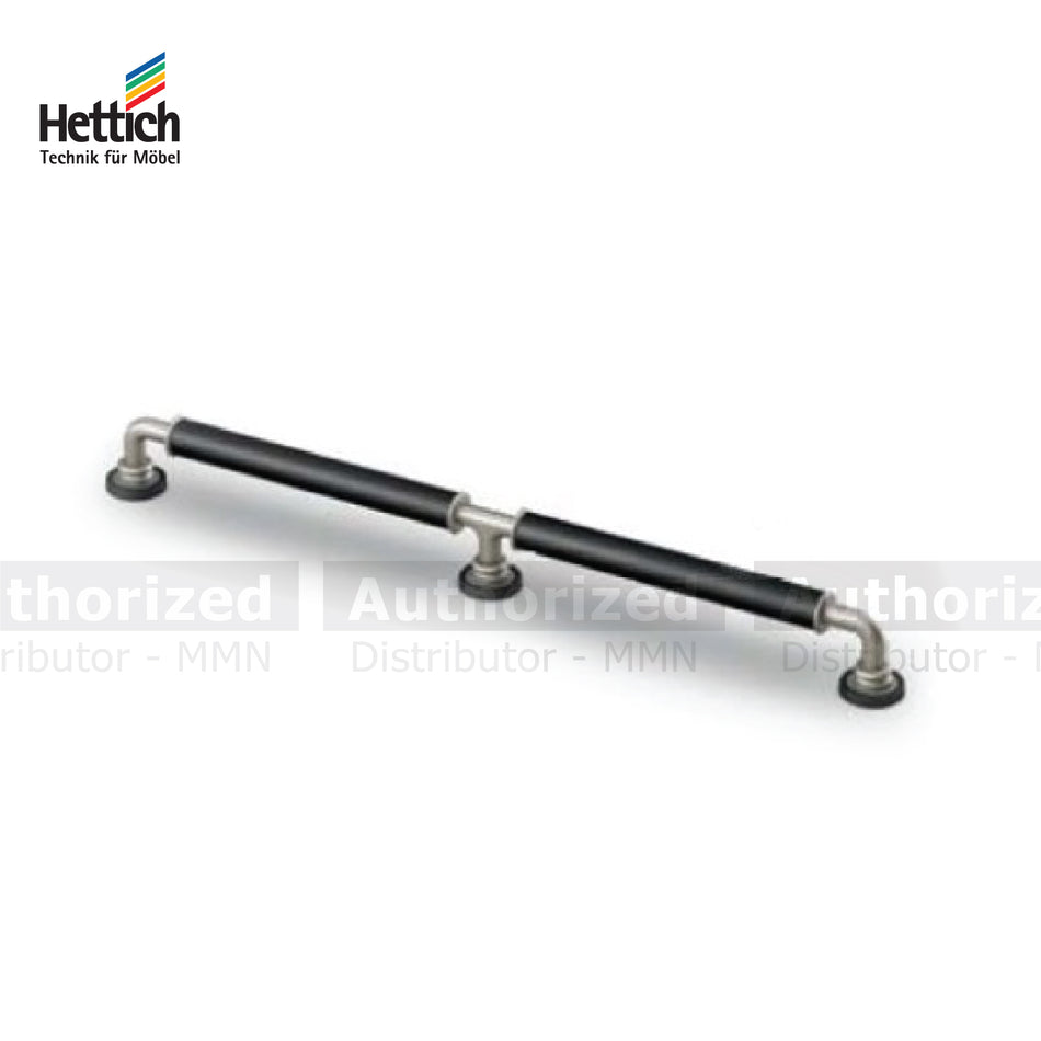 Hettich Risano Zinc Matt Black & Stainless-Steel Look Handle - HT9132290