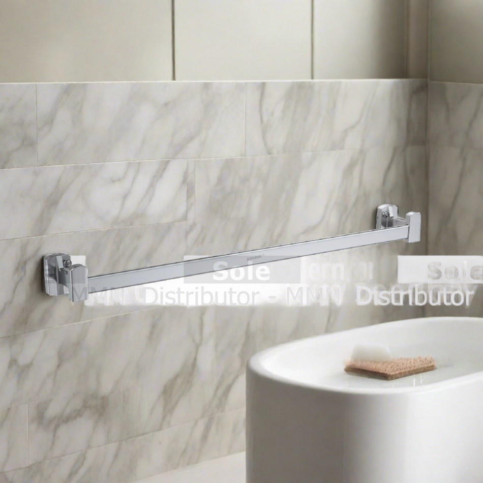 Mcoco Single Towel Holder Rack FOG Silver - MCO601SIL