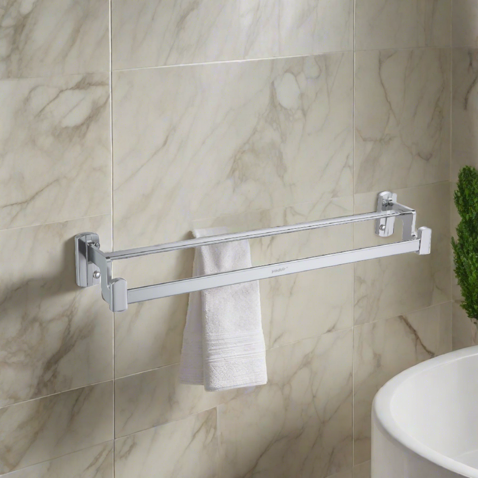 Mcoco Double Towel Holder FOG Silver - MCO602SIL