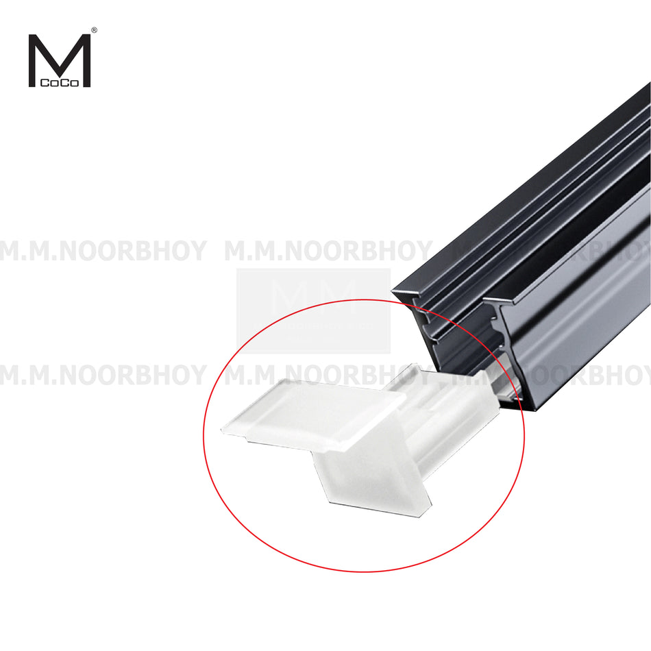 Mcoco L1001 End Cap, Bar Fixing Clip 4pcs & 2m Power Suppliy Wire for Recessed Led Profile Set - MCOACC1001