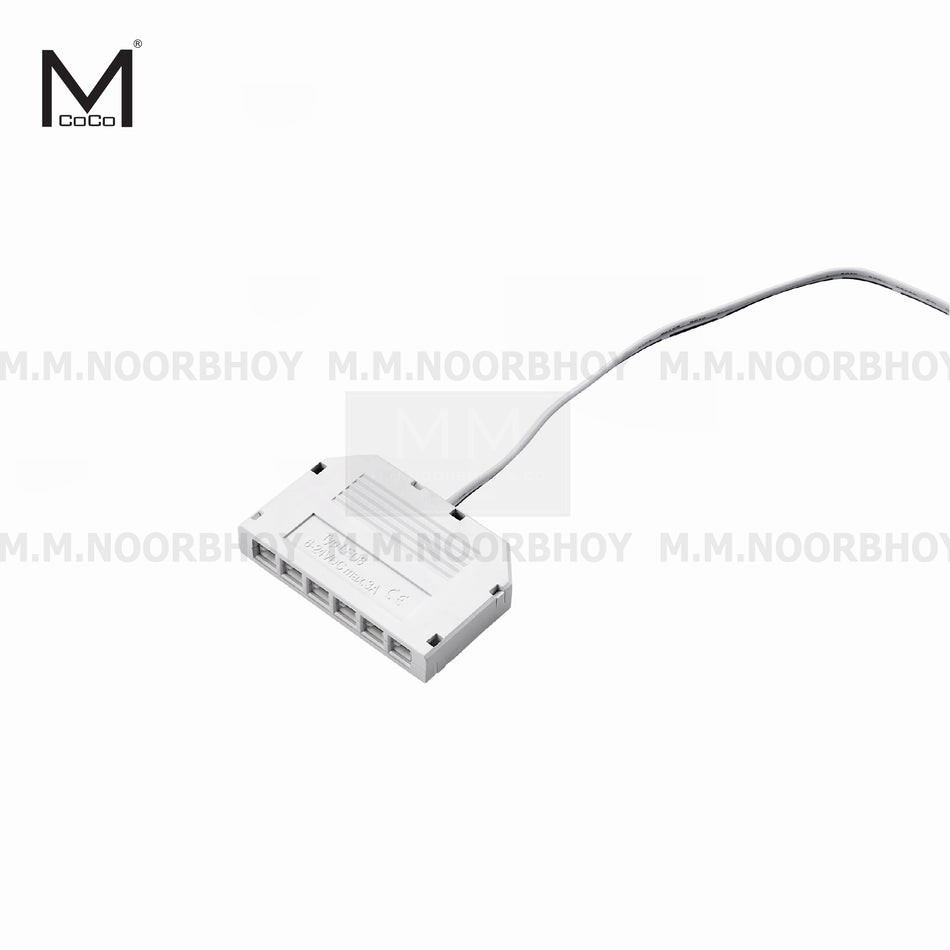 Mcoco Six-Digit Junction Box With 200mm Wire for Led Lights (59X39X11.5 MM) Each - MCOH01002