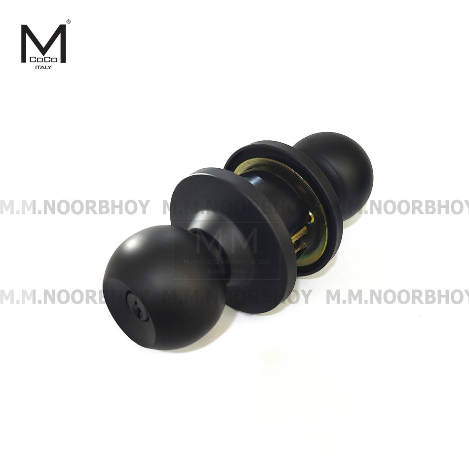 Mcoco Tubular Lock for Bedroom Door with key Black Finish SS304 - 587ET-SS304