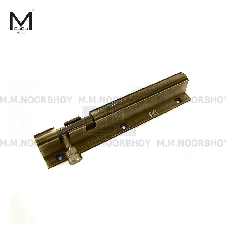 Mcoco SS and AB Finishes Aluminium Neck Square Tower Bolt with S.S ROD (202) Each - TBANECKSS