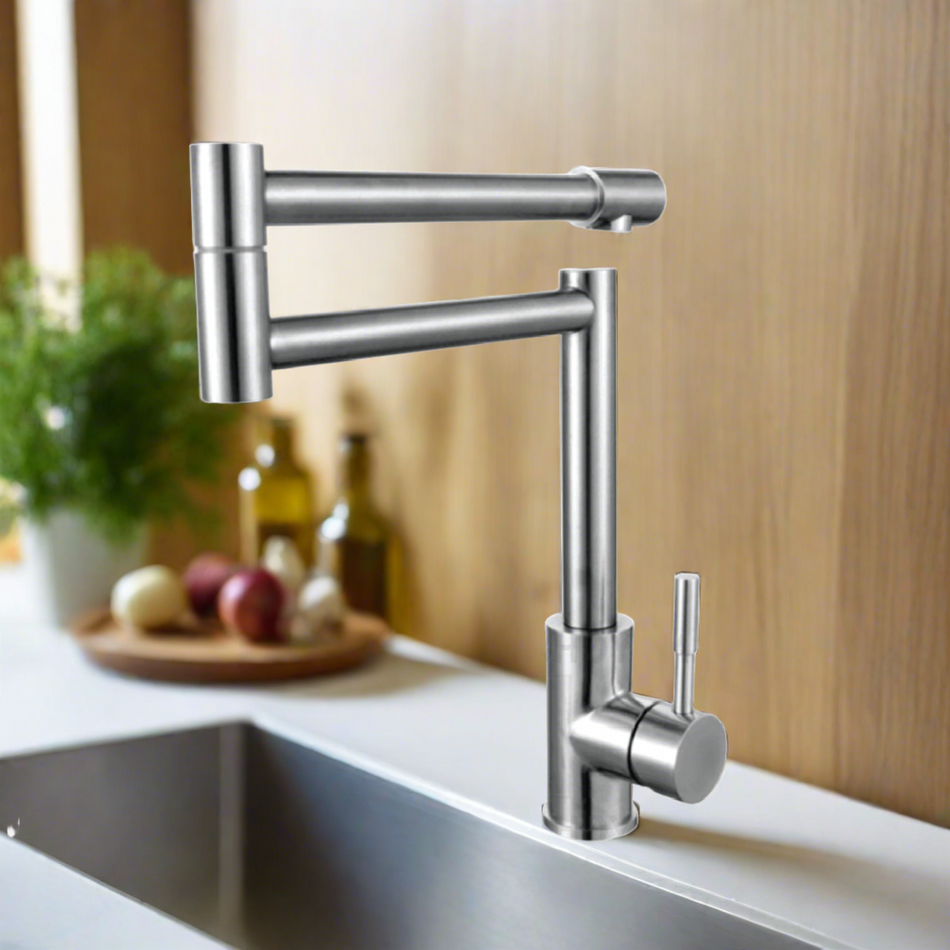 Mcoco SS304 Kitchen Mixer Faucet Brushed Nickel 45x84cm Each - YT-5508MSS