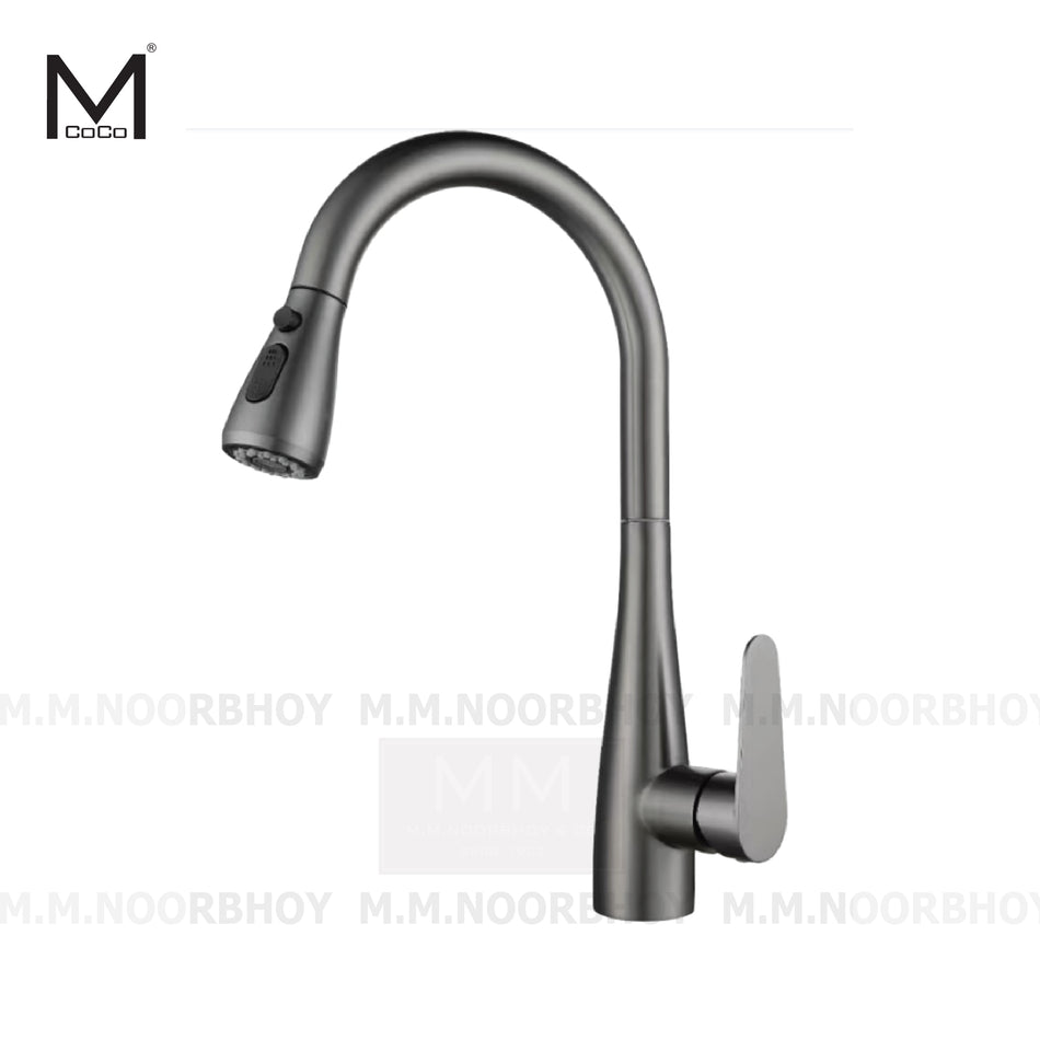 Mcoco SS304 Kitchen Pullout Mixer Faucet Grey 43.5x23x10.5cm Each - FU-3088GY