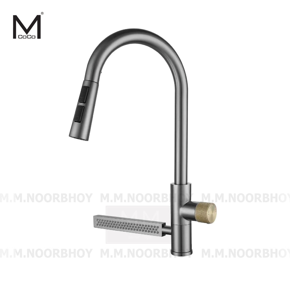 Mcoco SS304 Kitchen Pullout Raindance Mixer Faucet Brushed Nickel 44.7x31.5x21.5cm Each - FU-1091SS