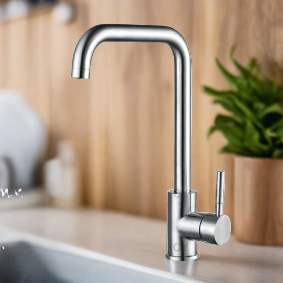 Mcoco SS304 Kitchen Mixer Faucet Brushed Nickel 35.4x9x20cm Each - FU-4584SS