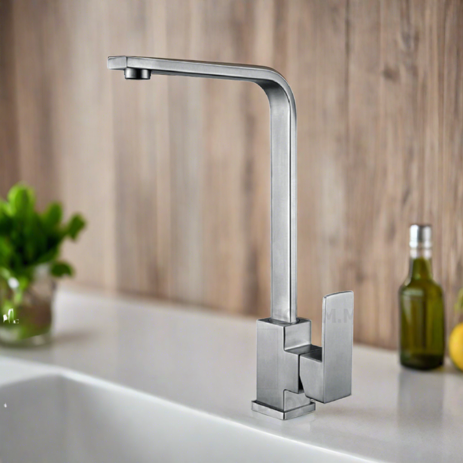 Mcoco SS304 Kitchen Mixer Faucet Brushed Nickel 34x9x18cm Each - FU-5083SS