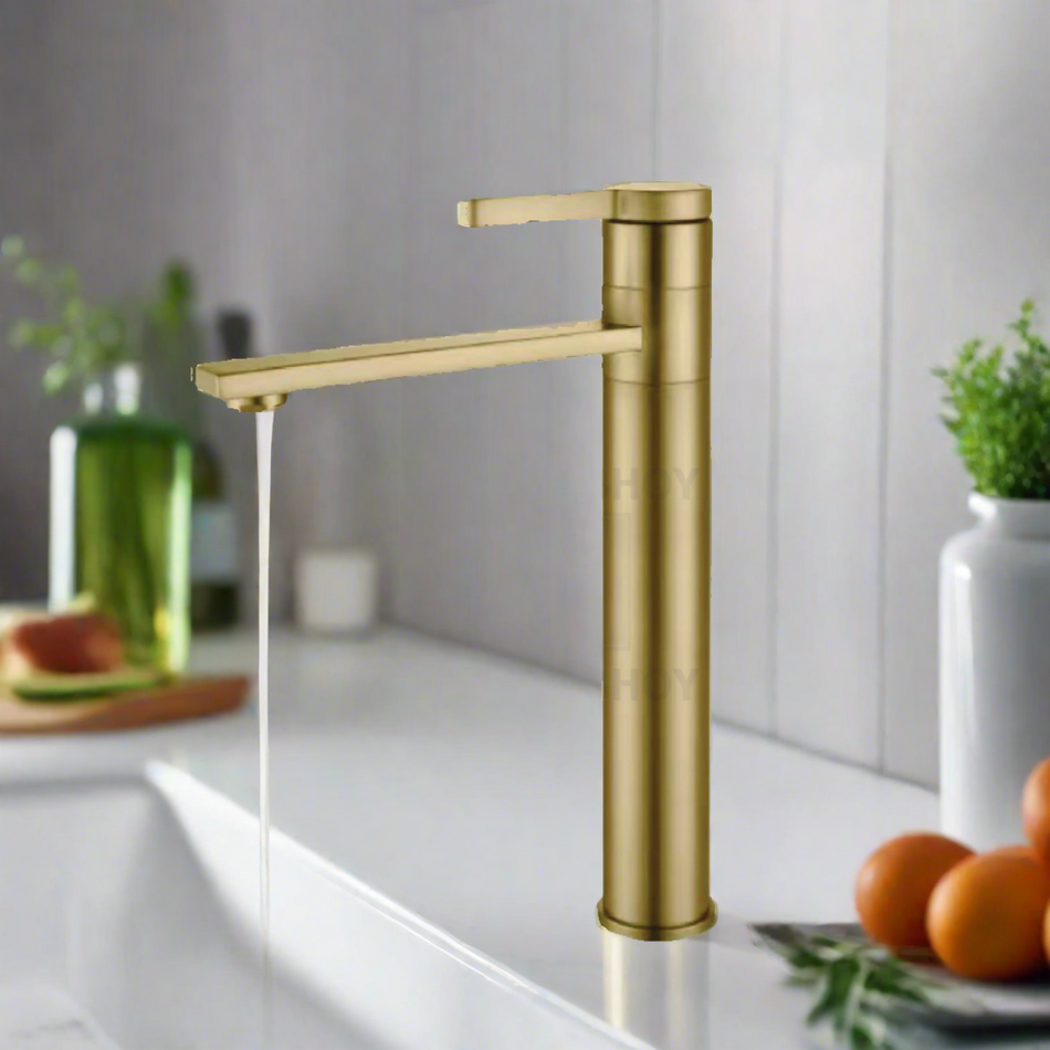 Mcoco Mixer Faucet Gold SS304 High Desk Mounted - YT-6106MGD