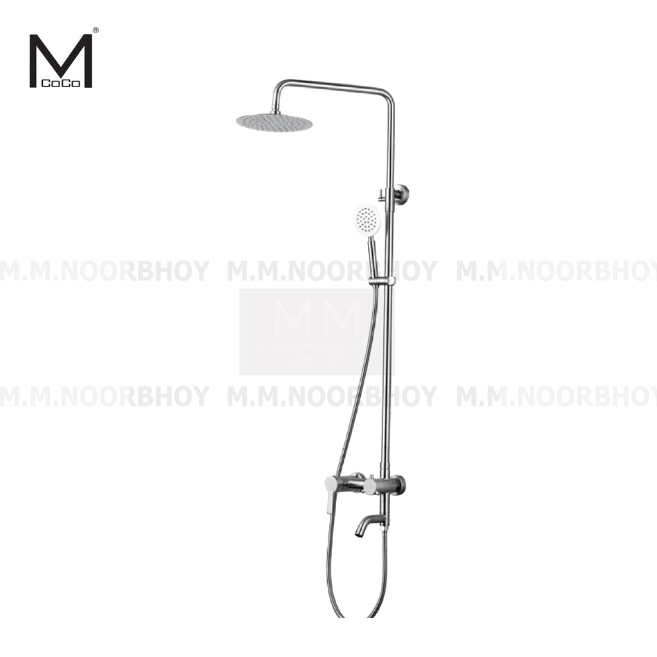 Mcoco SS304 Three Function Mixer Shower Brushed Nickel and Matte Black - YT-6205