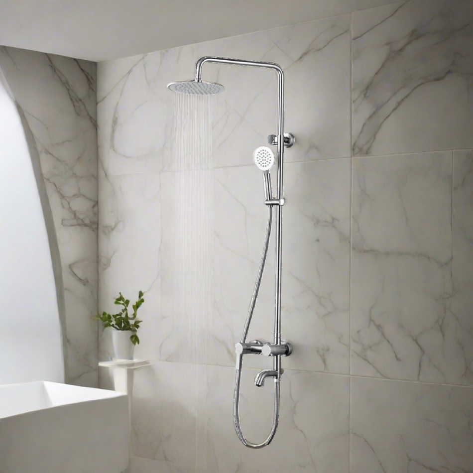 Mcoco SS304 Three Function Mixer Shower Brushed Nickel - FU-2056SS