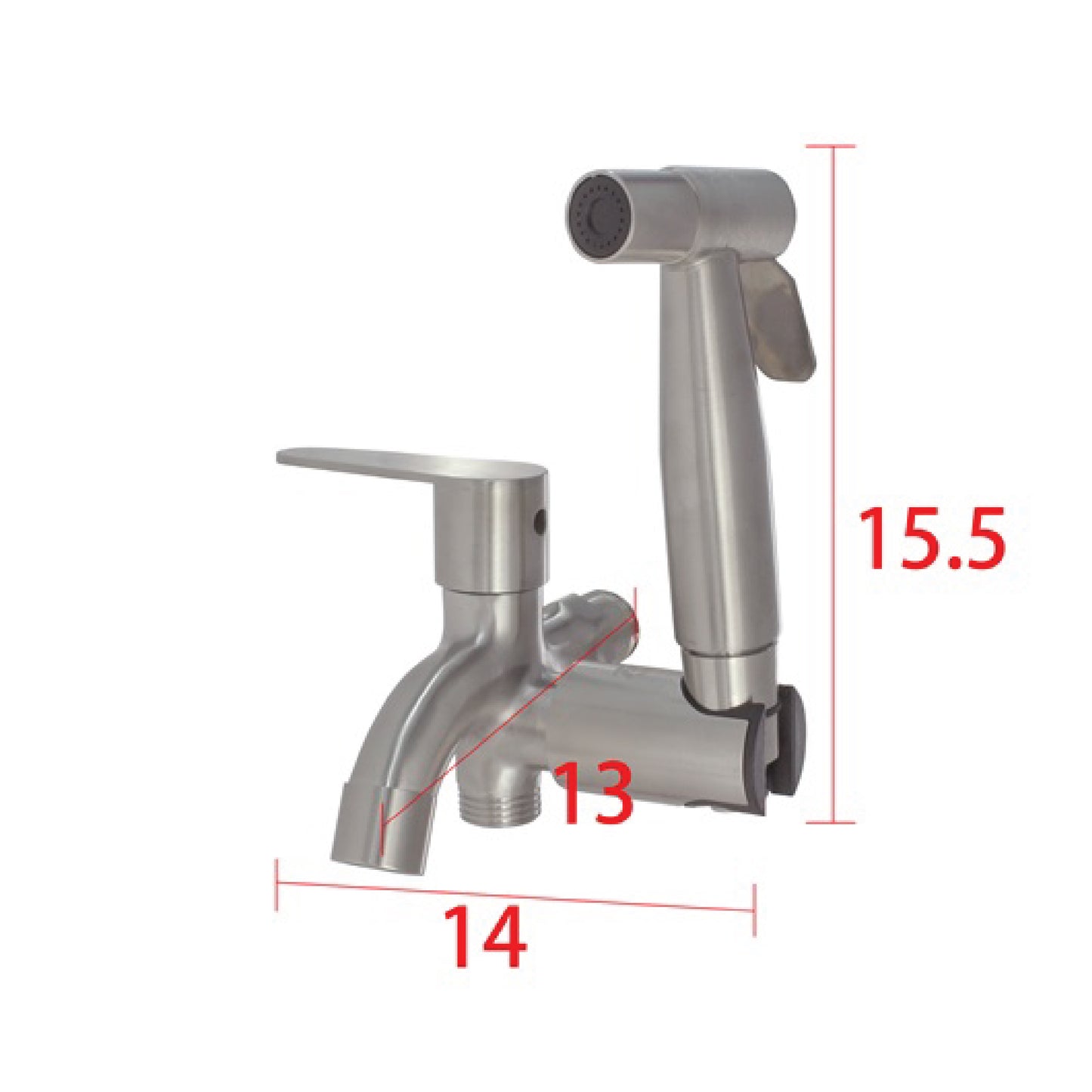 Mcoco SS304 Multi-Functional Water Tap Brushed Nickel 15.5x13x14cm - YT-8201MSS