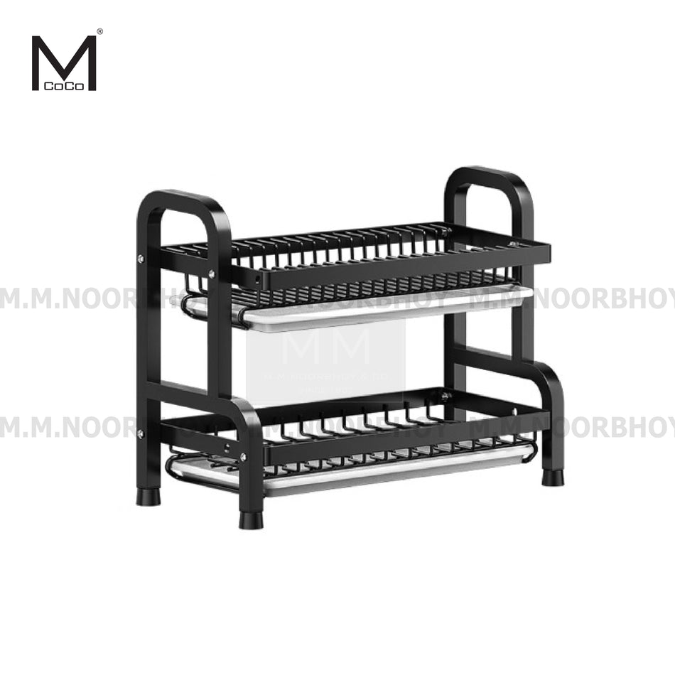 Mcoco SS 201 Kitchen Dish Rack, Black Color 2 Layers 50cm & 60 cm - YI-1902