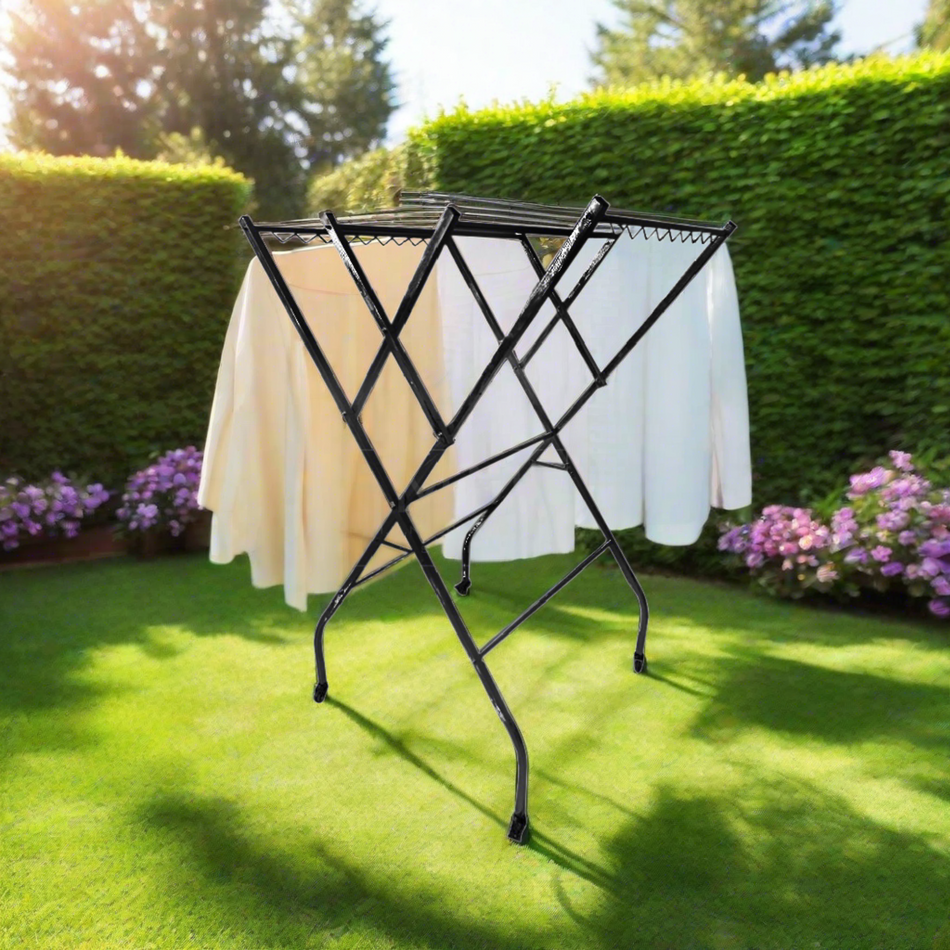 Mcoco Stainless Steel Floor Drying Rack Black Color Each - YT-SSFDR-M03-W