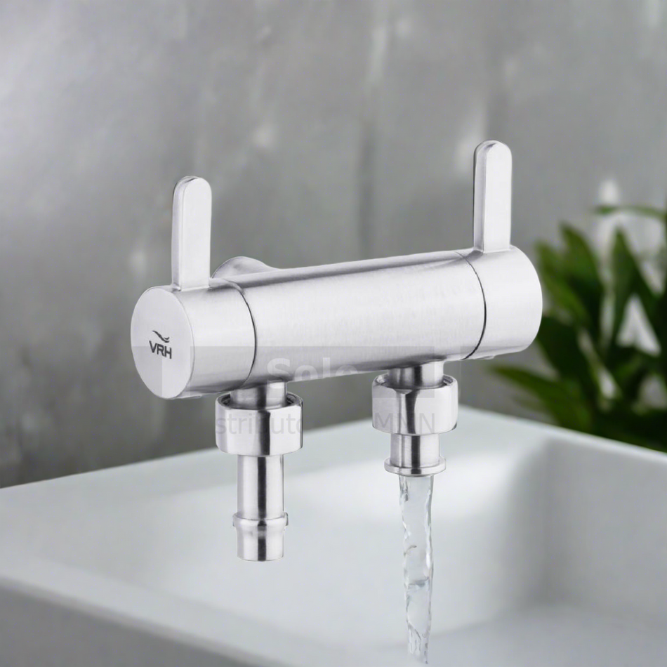 VRH Multi- Function Faucet With Hose Connector, Stainless Steel- HFVSB.7120P7