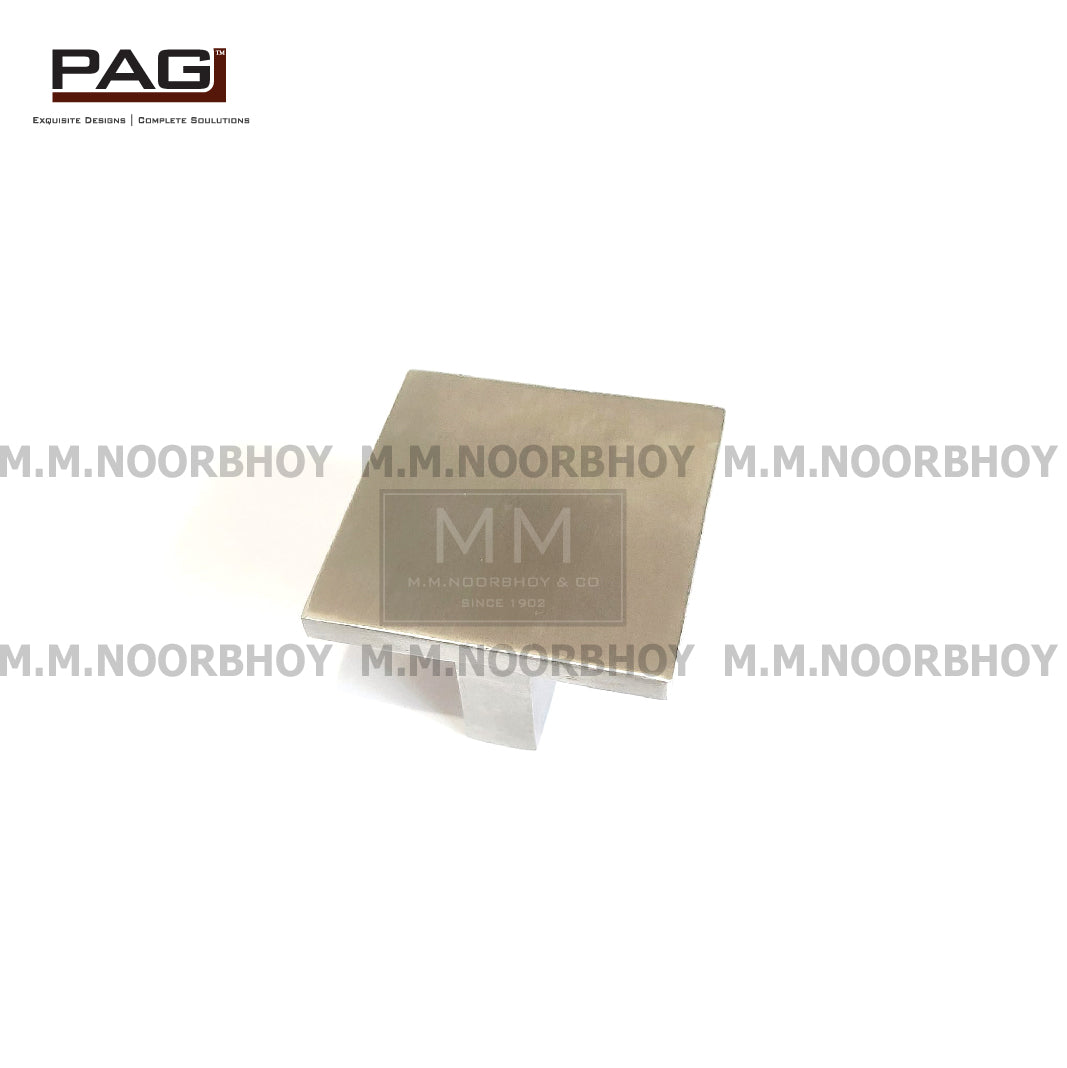 PAG Square Knob 40MM (11/2*11/2 Inch) SS Finish - Each - Q28781.5SS