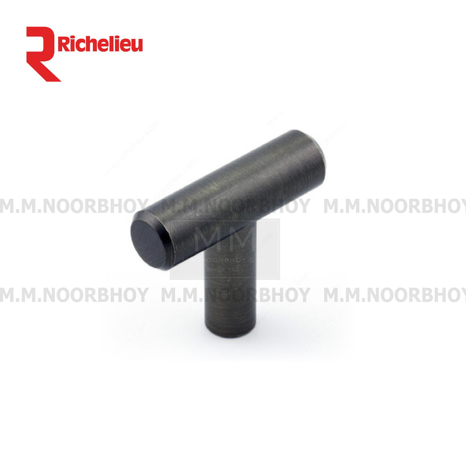 Richelieu Metal Cabinet Knob (1-11/32 INCH) Brushed Nickel Finish and Stainless Steel Each - RHCB