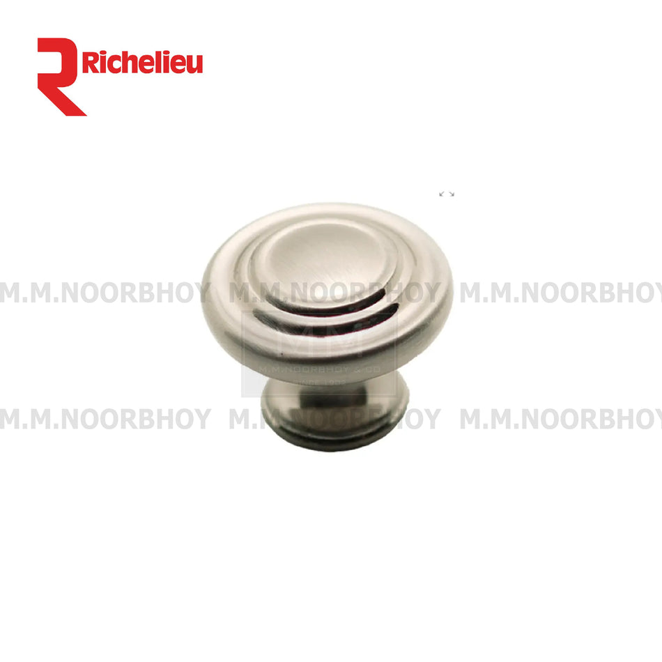 Richelieu Metal Cabinet Knob (1-11/32 INCH) Brushed Nickel Finish Each - RHCB5914BNM