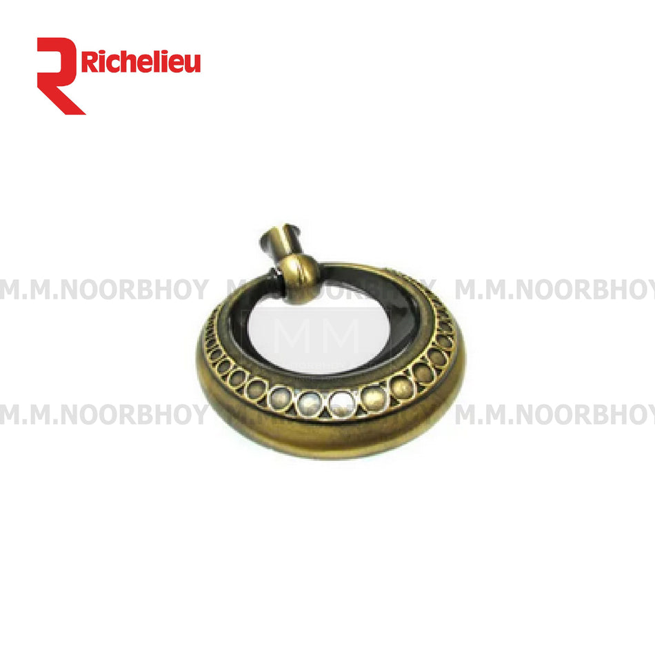 Richelieu Metal and Zinc Cabinet Ring (1.89 Inch) Pewter Finish and Antique English Each - RHCR2416PM