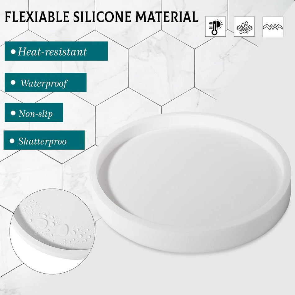Mcoco D Bottle Tray White 230MM PCS -  MCO/BH/WHT/SLC-23CM