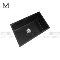 Mcoco Kitchen Sink Single Bowl Square Dimension 680x430x200mm Black Colour - 6843BLK