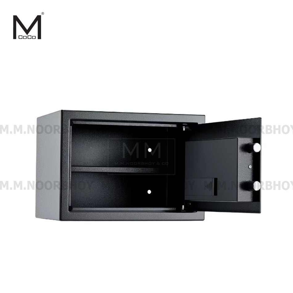 Mcoco Safe with Password, Fingerprint and Key Alloy Material Black Finish - MCO/SAFE/BLK/ZE30